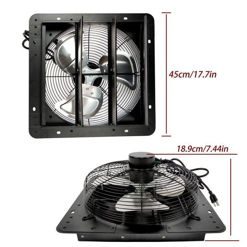 DURAFORCE 14 Inch Shutter Exhaust Fan W/ Speed Controller High Speed Wall Mounted 1550 CFM