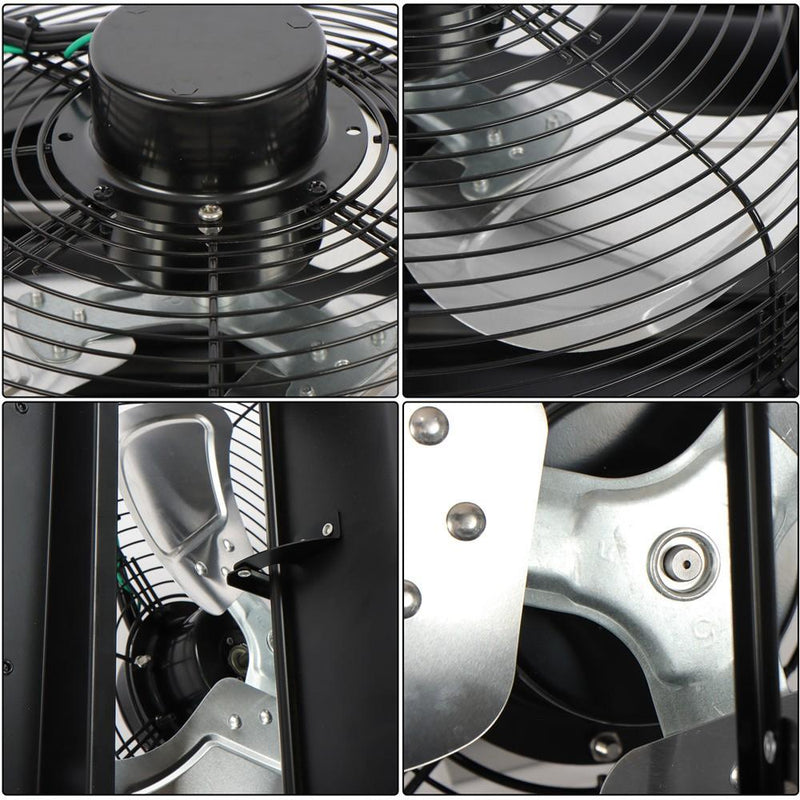 DURAFORCE 14 Inch Shutter Exhaust Fan W/ Speed Controller High Speed Wall Mounted 1550 CFM