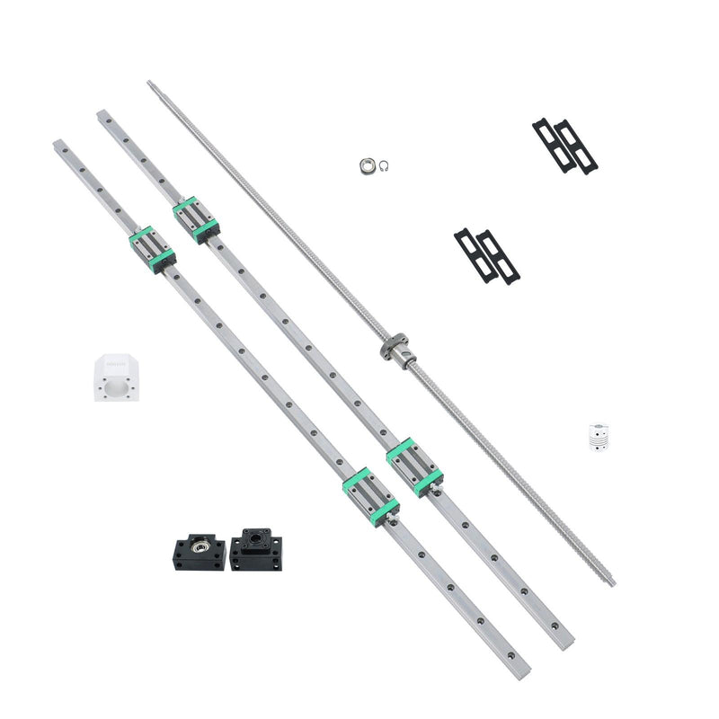 DURAFORCE HGR20 1200mm Linear Rail & SFU1605 Ball Screw Kit 2 Rails + BF12 BK12