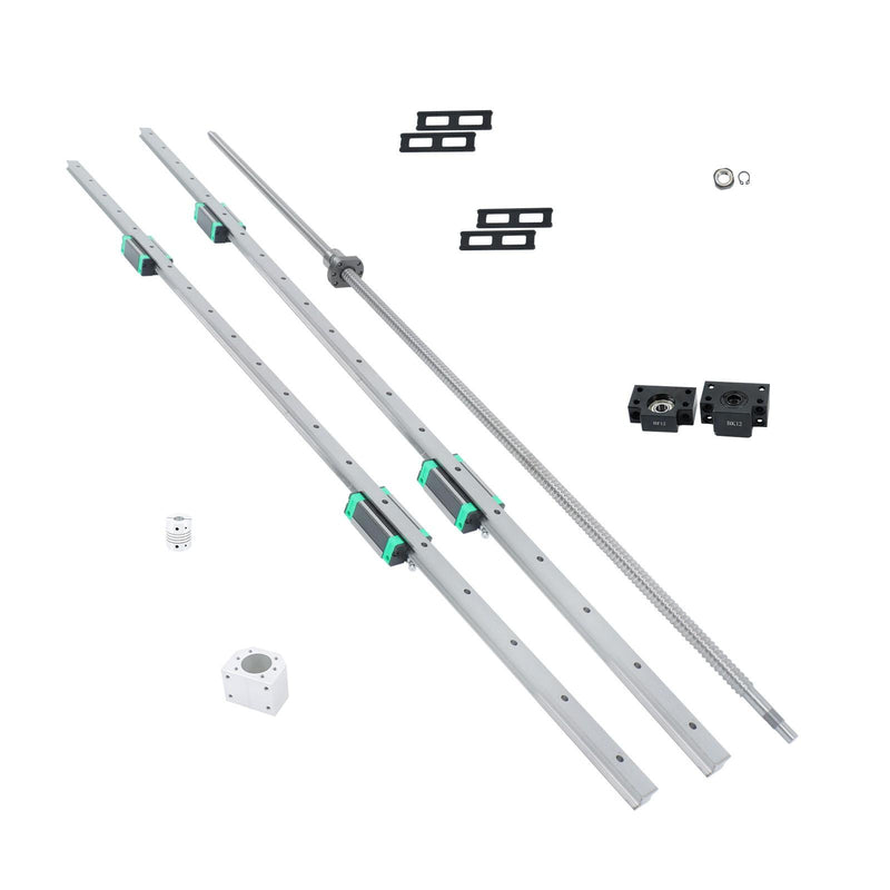 DURAFORCE HGR20 1200mm Linear Rail & SFU1605 Ball Screw Kit 2 Rails + BF12 BK12