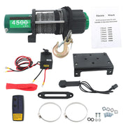 DURAFORCE 4500lbs Synthetic Rope Electric Winch Waterproof IP67 with 82ft Wireless Remote