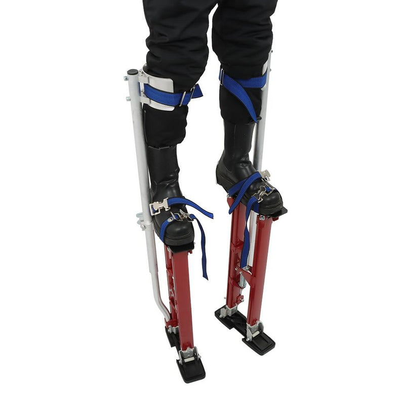 DURAFORCE 24-40 Inch Red Specialty Aluminum Drywall Stilts For Taping Painting Painter