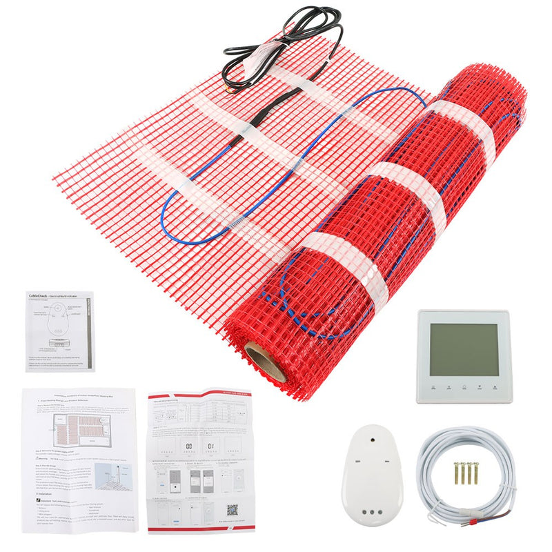 DURAFORCE 30 Sqft 120V Floor Heating Mat Kit Electric Radiant Floor Heating System