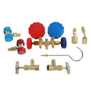 DURAFORCE 1/3 HP 4 CFM Air Vacuum Pump MANIFOLD GAUGE Set HVAC AC Refrigerant Kit
