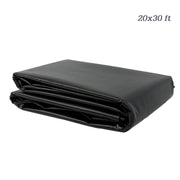 DURAFORCE 20ft*30ft Black Pond Waterproof Liner 20 Mil Thickness Fish Pond Liner HDPE