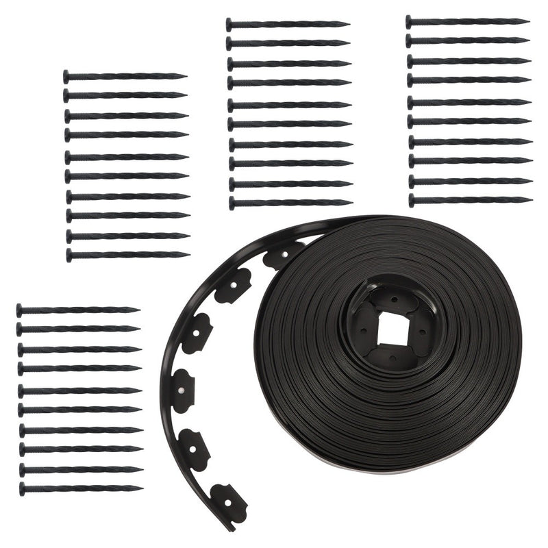 DURAFORCE 100FT 1.7" Garden Landscape Edging No Dig Lawn Edging Border With 40 8-In Spikes