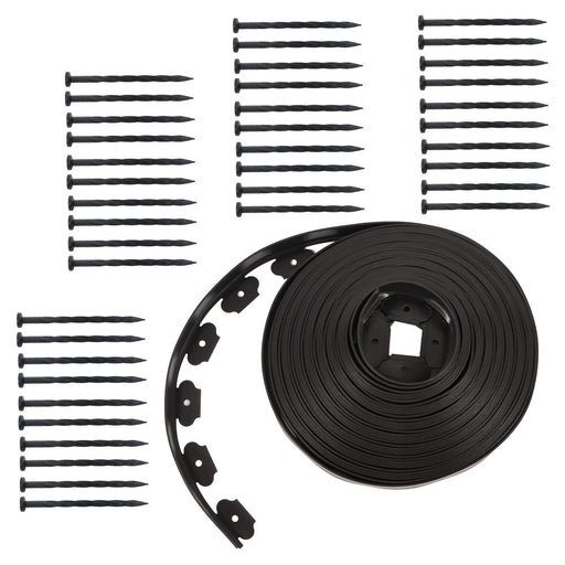 DURAFORCE 100FT 1.7" Garden Landscape Edging No Dig Lawn Edging Border With 40 8-In Spikes