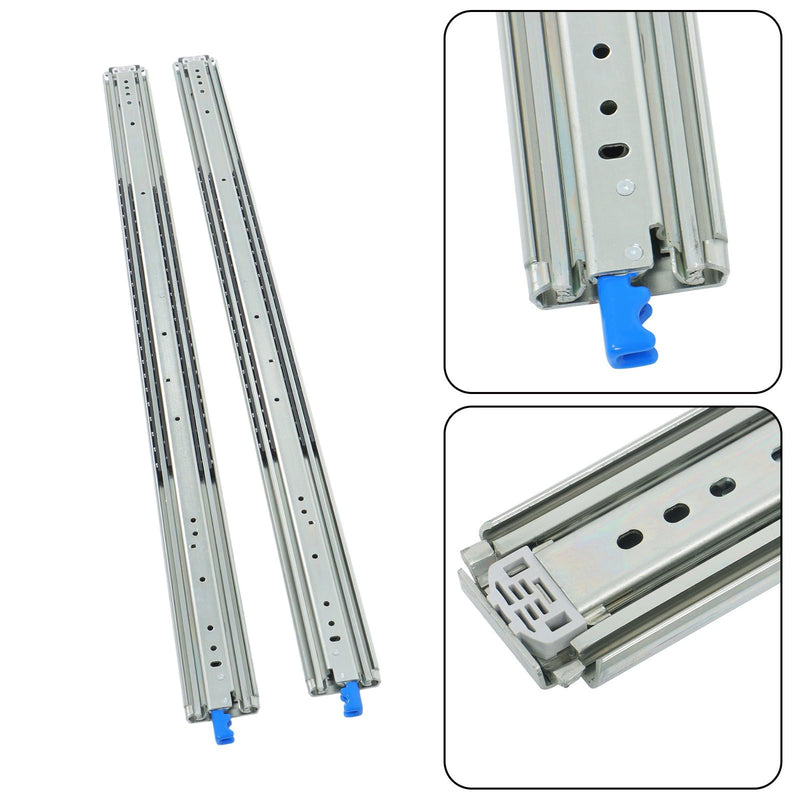 DURAFORCE Heavy Duty 48 Inch Full Extension Drawer Glides 500lb Ball Bearing Slide Rails