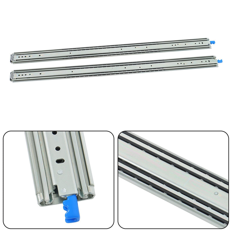 DURAFORCE Heavy Duty 48 Inch Full Extension Drawer Glides 500lb Ball Bearing Slide Rails