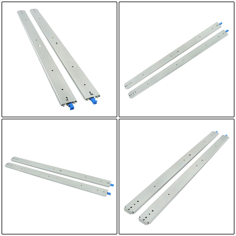DURAFORCE Heavy Duty 48 Inch Full Extension Drawer Glides 500lb Ball Bearing Slide Rails