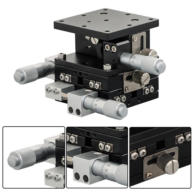 DURAFORCE XYZ 3 Axis Linear Stage Trimming Platform Bearing Tuning Sliding Table 60×60mm