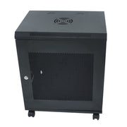 DURAFORCE 12U Wall Mount Rack Enclosure, 15.5" Deep, Secure Locking Door
