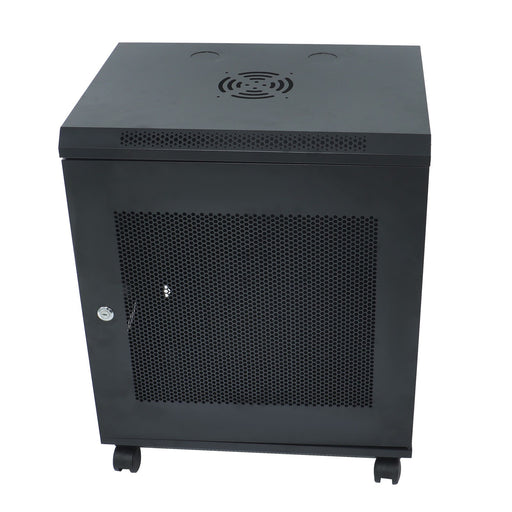 DURAFORCE 12U Wall Mount Rack Enclosure, 15.5" Deep, Secure Locking Door