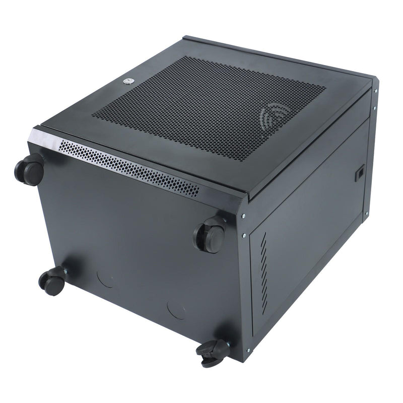 DURAFORCE 12U Wall Mount Rack Enclosure, 15.5" Deep, Secure Locking Door