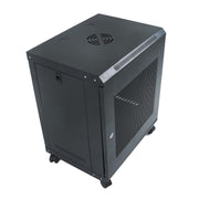 DURAFORCE 12U Wall Mount Rack Enclosure, 15.5" Deep, Secure Locking Door