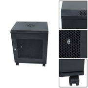 DURAFORCE 12U Wall Mount Rack Enclosure, 15.5" Deep, Secure Locking Door