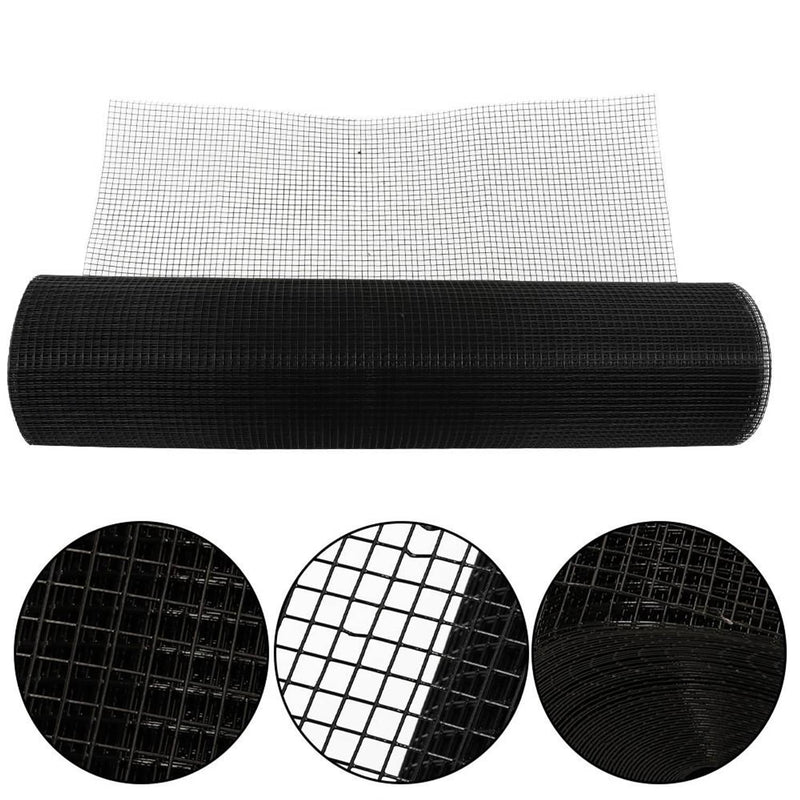 DURAFORCE Black Chicken Rabbit Mesh 48'' x 100' 1/2 inch Hardware Cloth Electric Welding