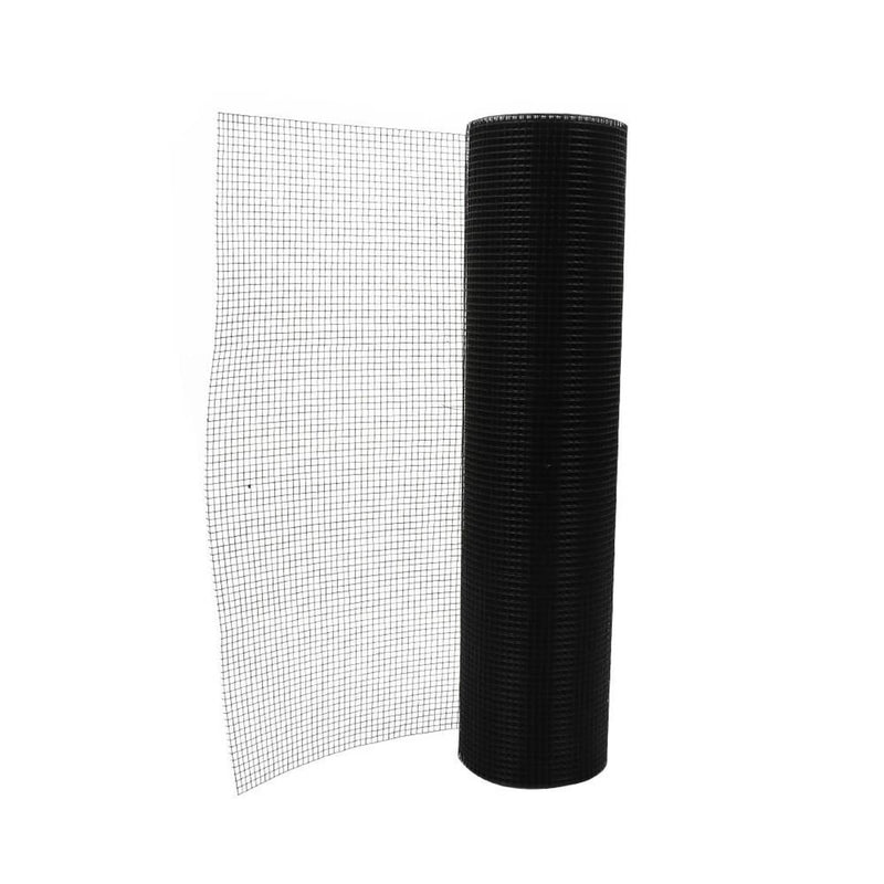 DURAFORCE Black Chicken Rabbit Mesh 48'' x 100' 1/2 inch Hardware Cloth Electric Welding