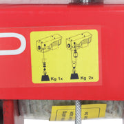 DURAFORCE Wired Remote Control Crane Winch Mini Electric Hoist 1350W 1760lbs 14ft/4.2m