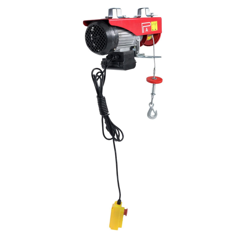 DURAFORCE Wired Remote Control Crane Winch Mini Electric Hoist 1350W 1760lbs 14ft/4.2m