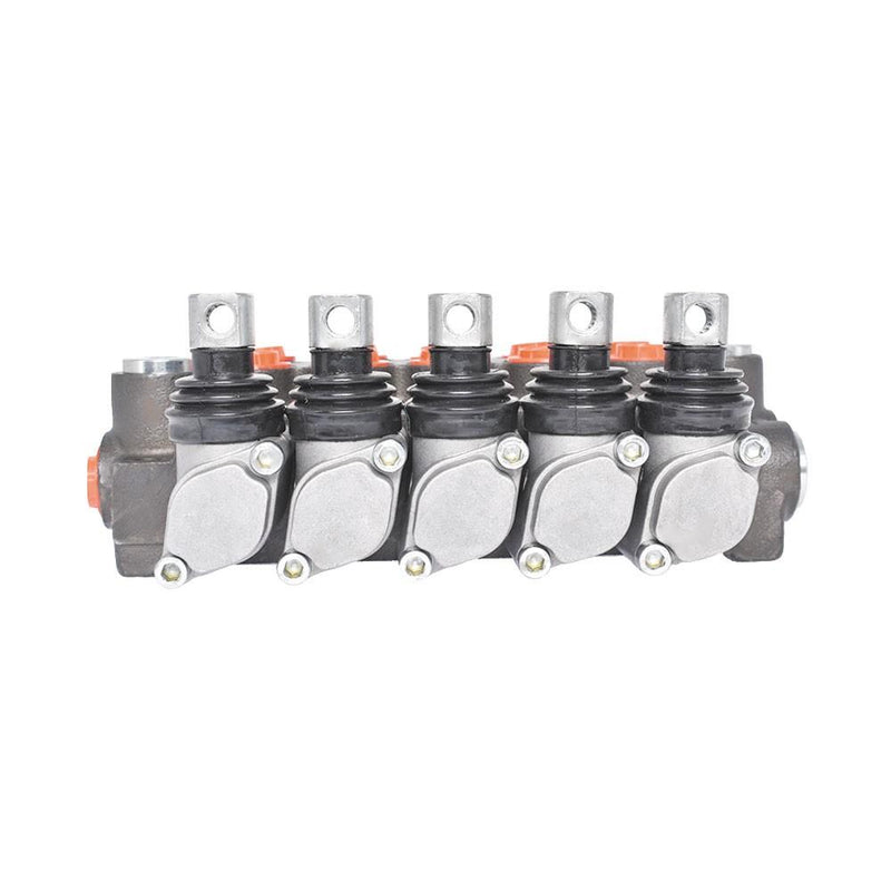 DURAFORCE 5 Spool 11 GPM Hydraulic Control Valve SAE Ports Monoblock Double Acting