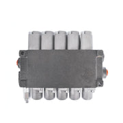 DURAFORCE 5 Spool 11 GPM Hydraulic Control Valve SAE Ports Monoblock Double Acting