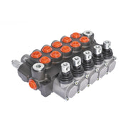 DURAFORCE 5 Spool 11 GPM Hydraulic Control Valve SAE Ports Monoblock Double Acting