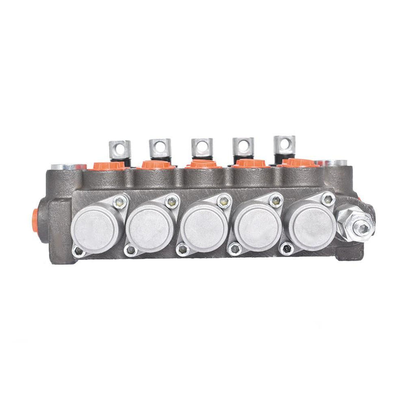 DURAFORCE 5 Spool 11 GPM Hydraulic Control Valve SAE Ports Monoblock Double Acting