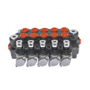DURAFORCE 5 Spool 11 GPM Hydraulic Control Valve SAE Ports Monoblock Double Acting
