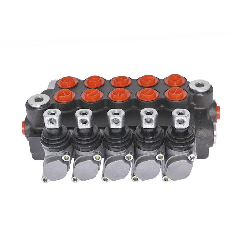 DURAFORCE 5 Spool 11 GPM Hydraulic Control Valve SAE Ports Monoblock Double Acting