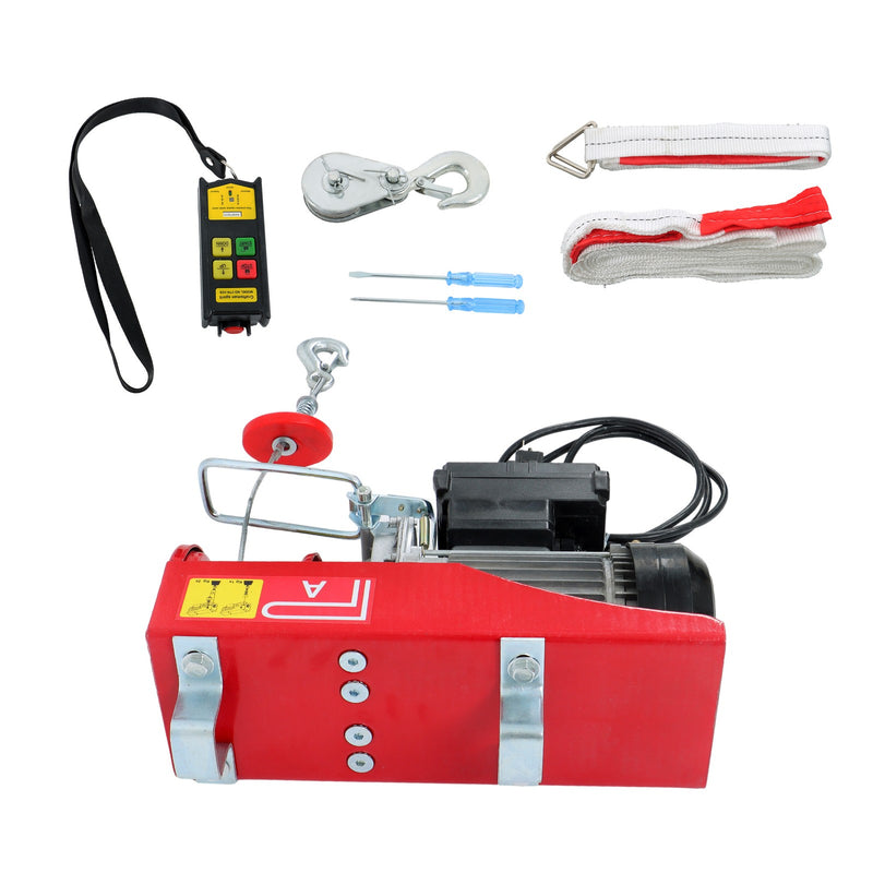 DURAFORCE 880 lbs Electric Hoist 328 ft Wireless Remote Control 40ft/20ft Lifting Height