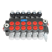 DURAFORCE 6 Spool 11GPM Hydraulic Directional Control Valve Adjustable Relief Valve