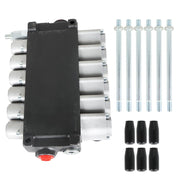 DURAFORCE 6 Spool 11GPM Hydraulic Directional Control Valve Adjustable Relief Valve