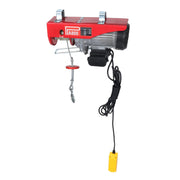 DURAFORCE 1760lbs 1350W Electric Hoist with 13ft Lifting Belt+3.2ft Metal Ring Axle Belt