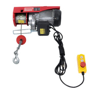 DURAFORCE 1760lbs 1350W Electric Hoist with 13ft Lifting Belt+3.2ft Metal Ring Axle Belt