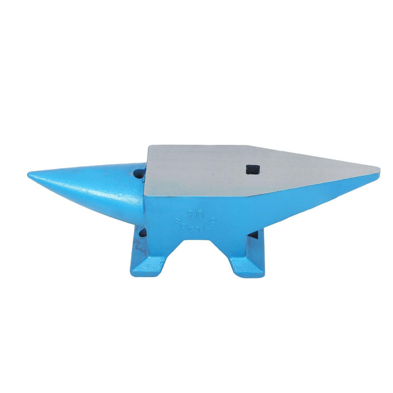 DURAFORCE 66lb Heat-Treated Forged Steel 30kg Round Horn Blacksmith Anvil Stable Workbench