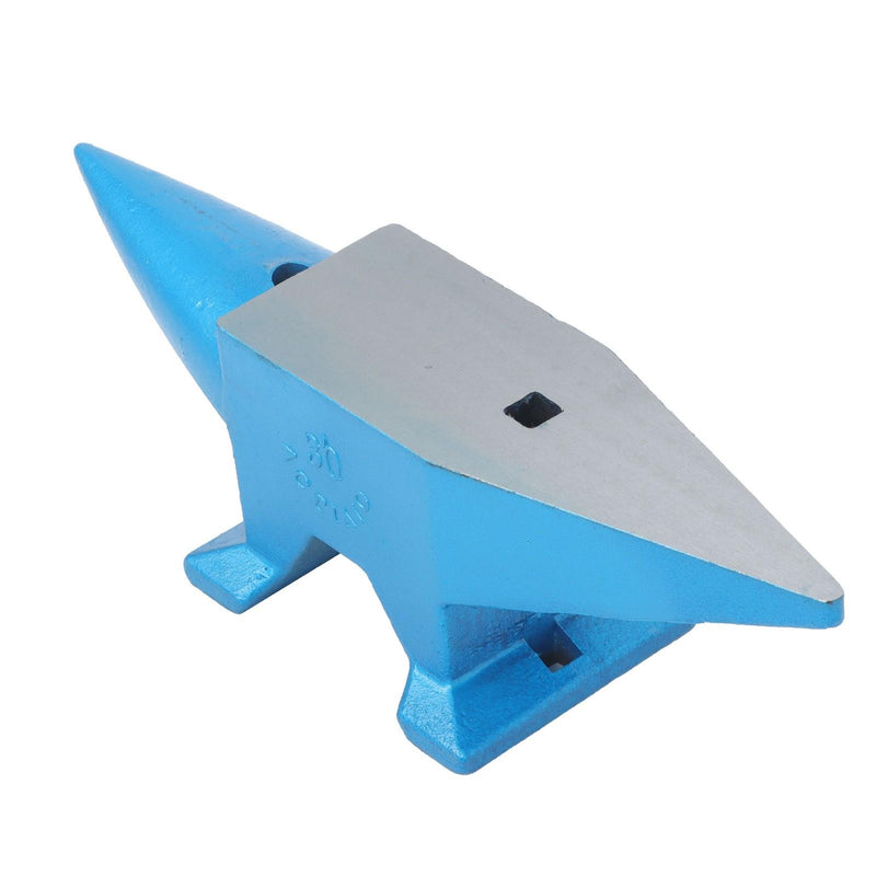 DURAFORCE 66lb Heat-Treated Forged Steel 30kg Round Horn Blacksmith Anvil Stable Workbench