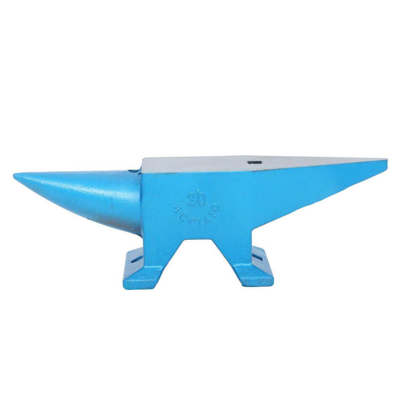 DURAFORCE 66lb Heat-Treated Forged Steel 30kg Round Horn Blacksmith Anvil Stable Workbench