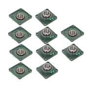 DURAFORCE Self-Aligning UCF210-32 Pillow Block Bearing 4-Bolt 2" Bore Solid Base 10pcs