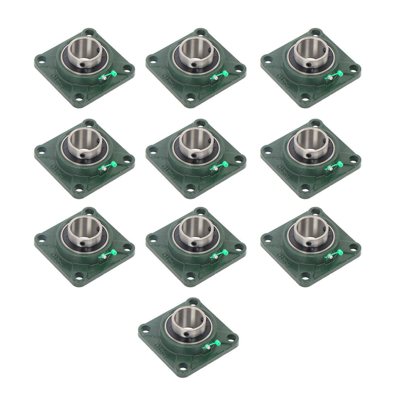 DURAFORCE Self-Aligning UCF210-32 Pillow Block Bearing 4-Bolt 2" Bore Solid Base 10pcs
