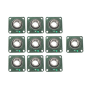 DURAFORCE Self-Aligning UCF210-32 Pillow Block Bearing 4-Bolt 2" Bore Solid Base 10pcs