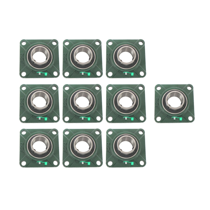 DURAFORCE Self-Aligning UCF210-32 Pillow Block Bearing 4-Bolt 2" Bore Solid Base 10pcs