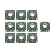 DURAFORCE 10 Pack Self-Aligning UCF210-32 Pillow Block Bearing 4-Bolt 2" Bore Solid Base