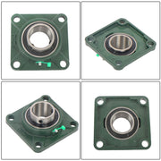 DURAFORCE 10 Pack Self-Aligning UCF210-32 Pillow Block Bearing 4-Bolt 2" Bore Solid Base