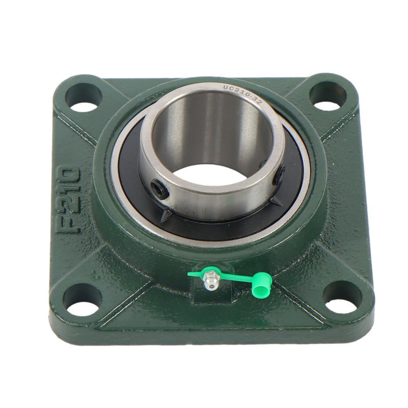 DURAFORCE 10 Pack Self-Aligning UCF210-32 Pillow Block Bearing 4-Bolt 2" Bore Solid Base