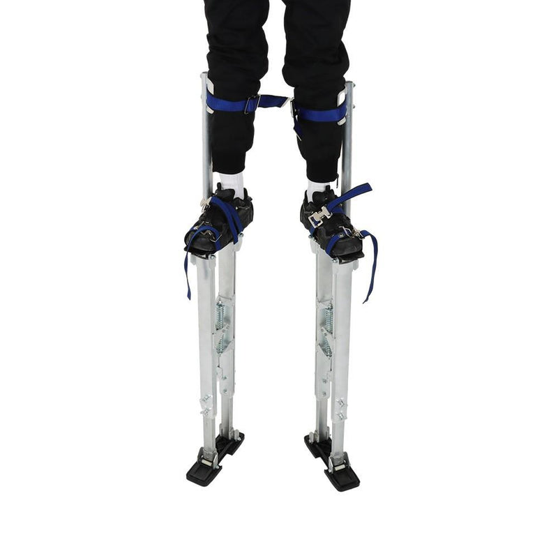 DURAFORCE Drywall Stilts Painters Walking Finishing Tools Adjustable 36" - 48" Silver