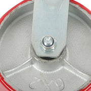 DURAFORCE 4 Pack 6" × 2" Swivel Caster Wheels 4800Lbs Polyurethane (2 Swivel & 2 Rigid)