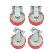 DURAFORCE 4 Pack 6" × 2" Swivel Caster Wheels 4800Lbs Polyurethane (2 Swivel & 2 Rigid)
