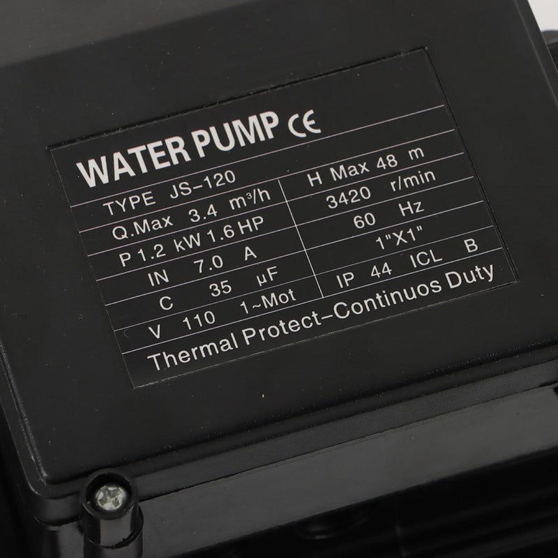 DURAFORCE Portable Shallow Well Pump Stainless Steel Garden Pump 115V 1320GPH 1.6HP
