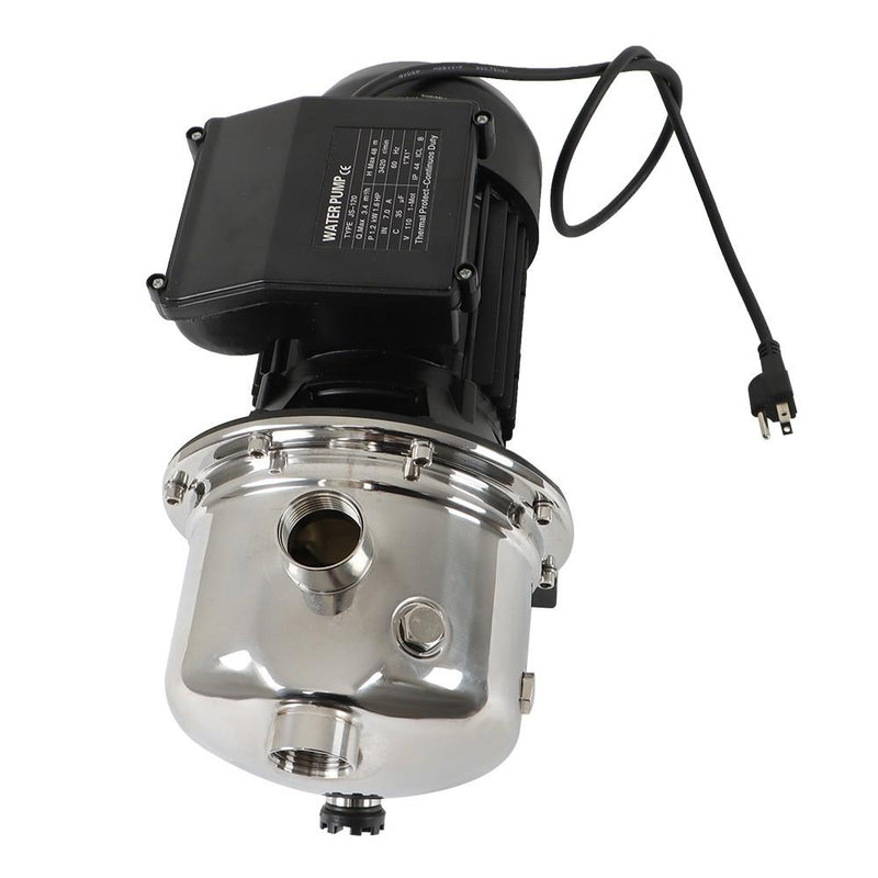 DURAFORCE Portable Shallow Well Pump Stainless Steel Garden Pump 115V 1320GPH 1.6HP